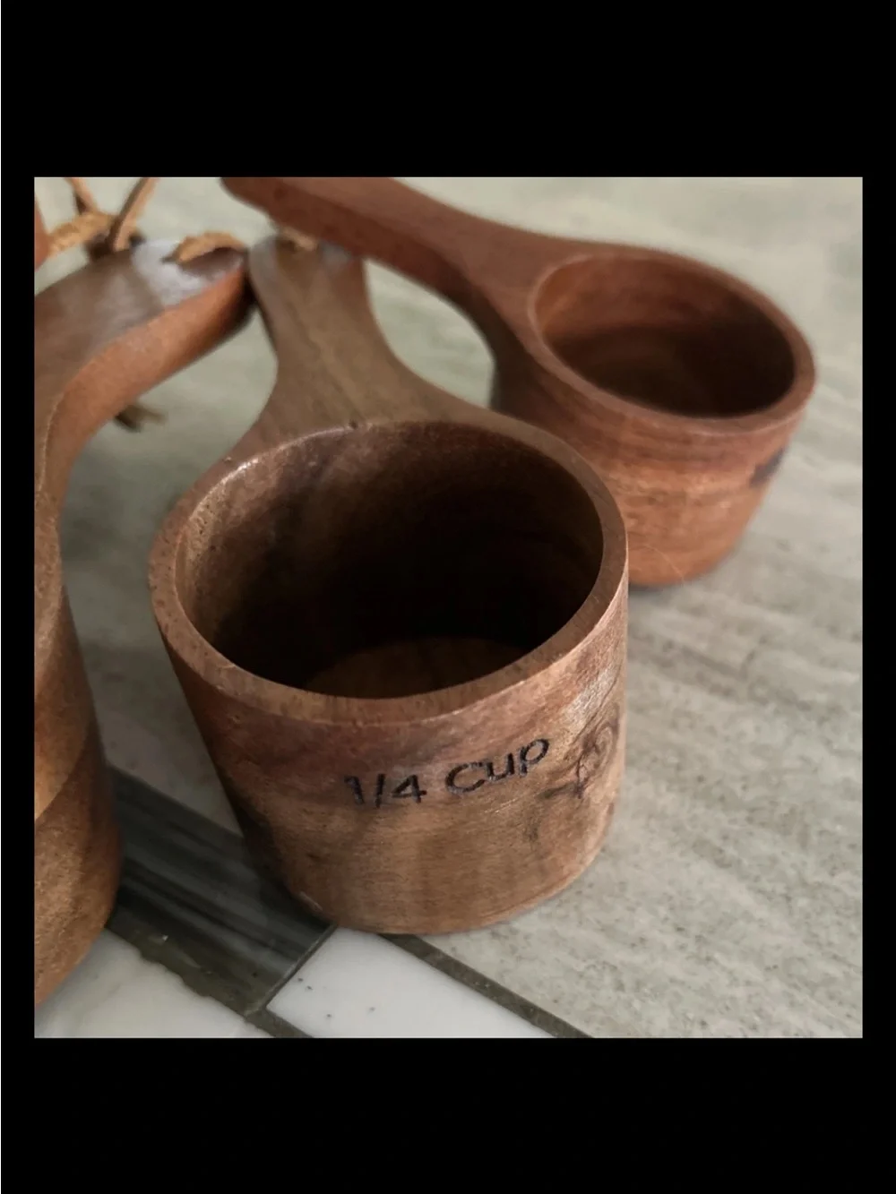 Southern Living Acacia Wood  Measuring Cups Set